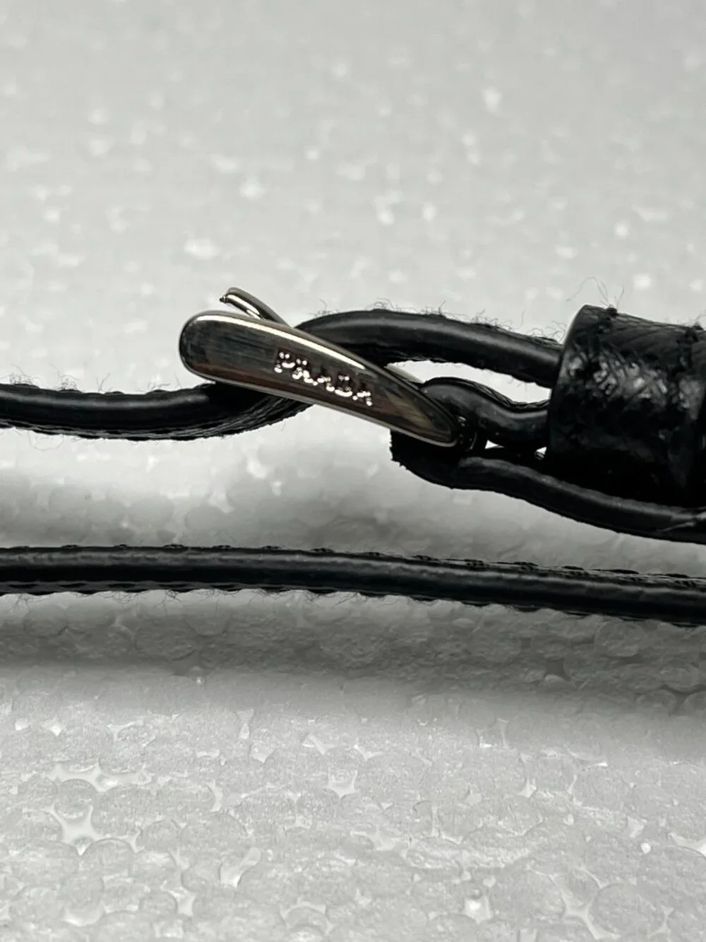 Prada Black Nylon Wristlet Pouch Authentic
